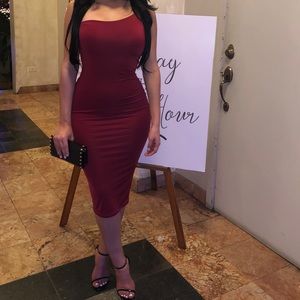 Burgundy Pretty Little Thing Dress